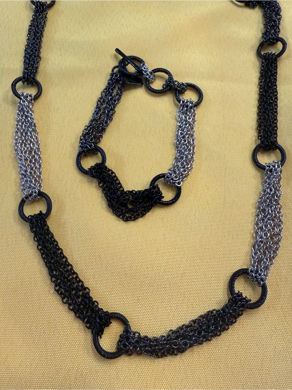 Park Lane Two-Tone Multi-Chain Necklace & Bracelet Set